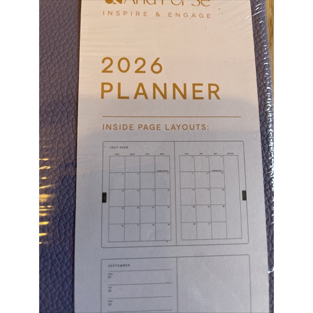 &And‎ Per Se 2026 Planner  Calendar Notebook Lavender - Picture 3 of 4